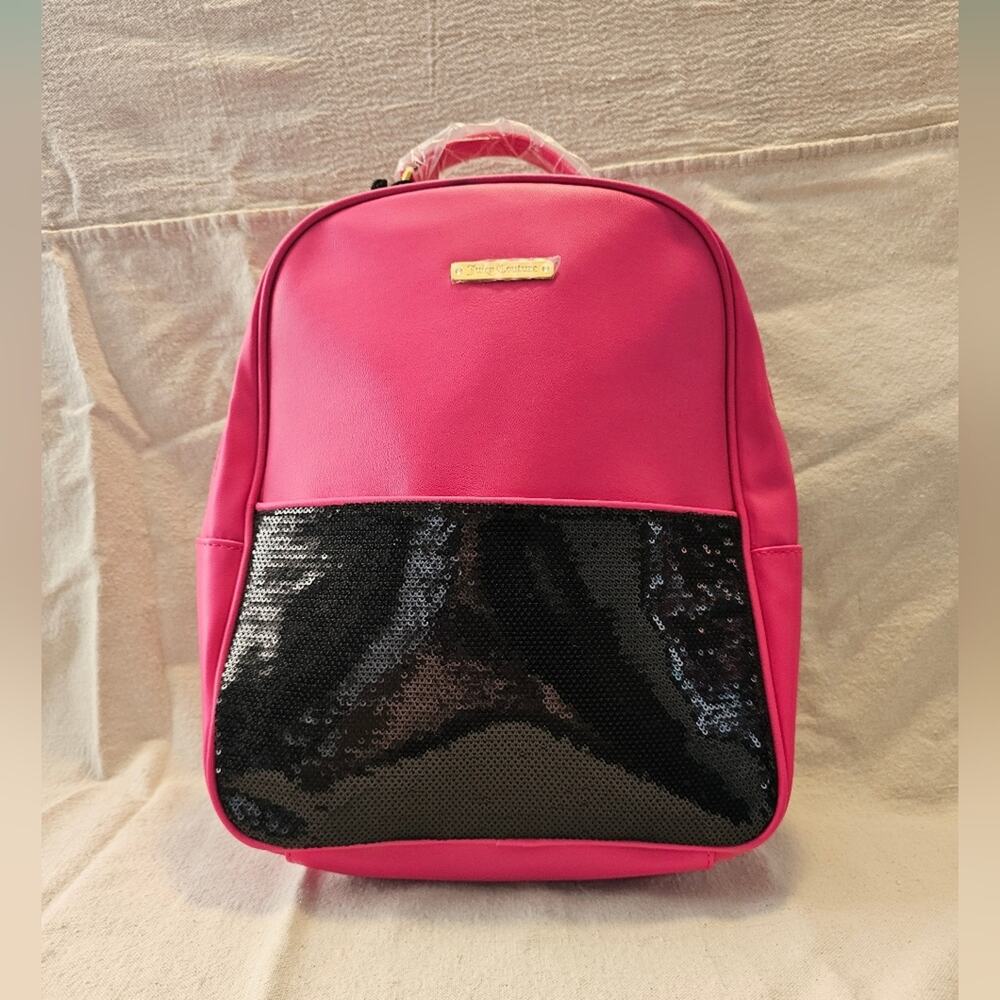 SALE-Juicy Couture Hot Pink Backpack with Black Sequins NWTs